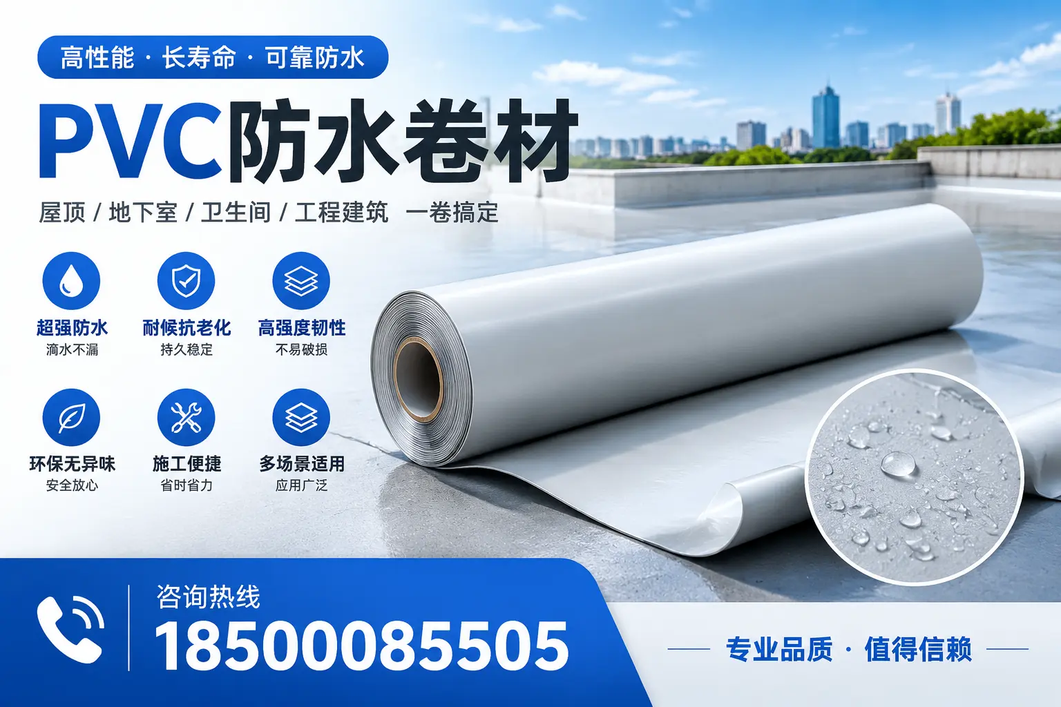 PVC防水卷材的防水效果评测,适合新星的科学依据